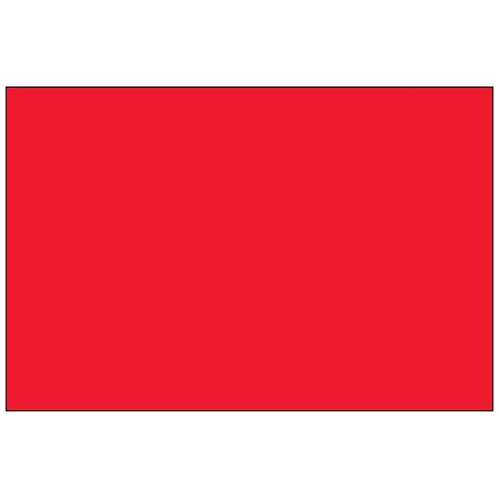 Bsc Preferred 3 x 6'' Fluorescent Red Inventory Rectangle Labels BUY00025555